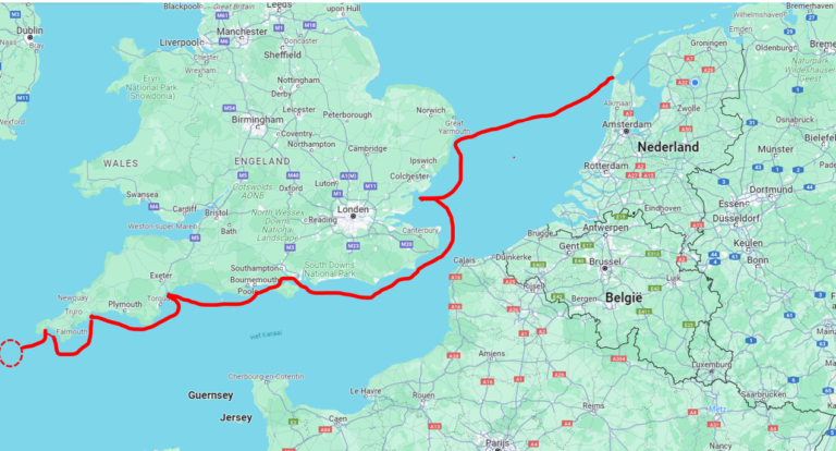 route naar Scilly's